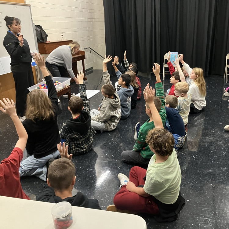 students in science presentation