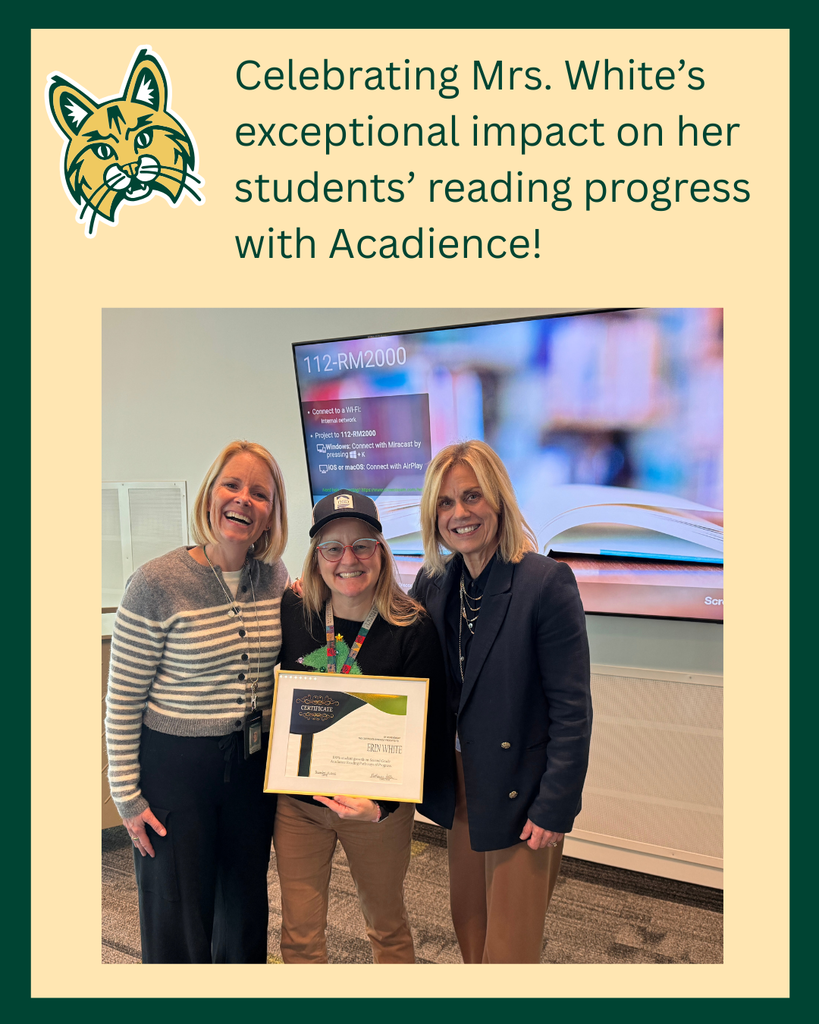 Mrs. White recognized for impact on her students reading progress.