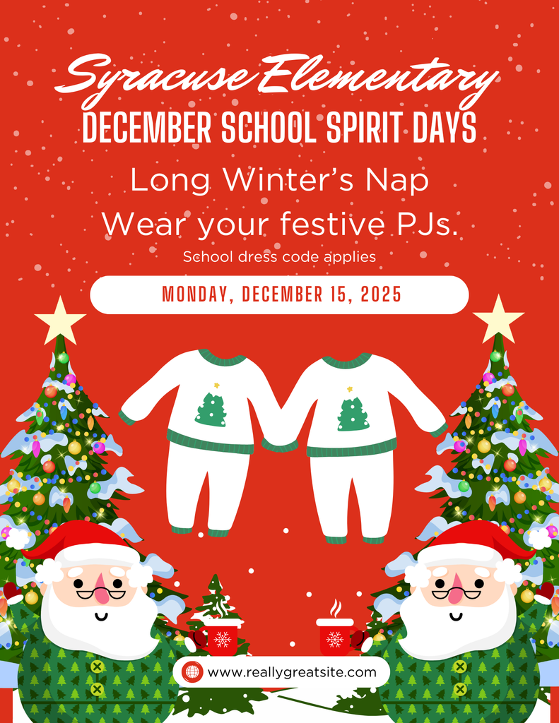 Pajama Day at Syracuse Elementary 12.15.25