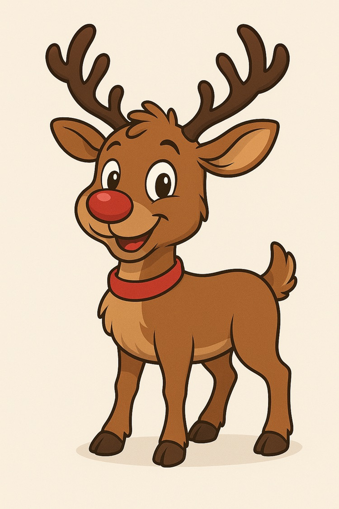 cartoon reindeer