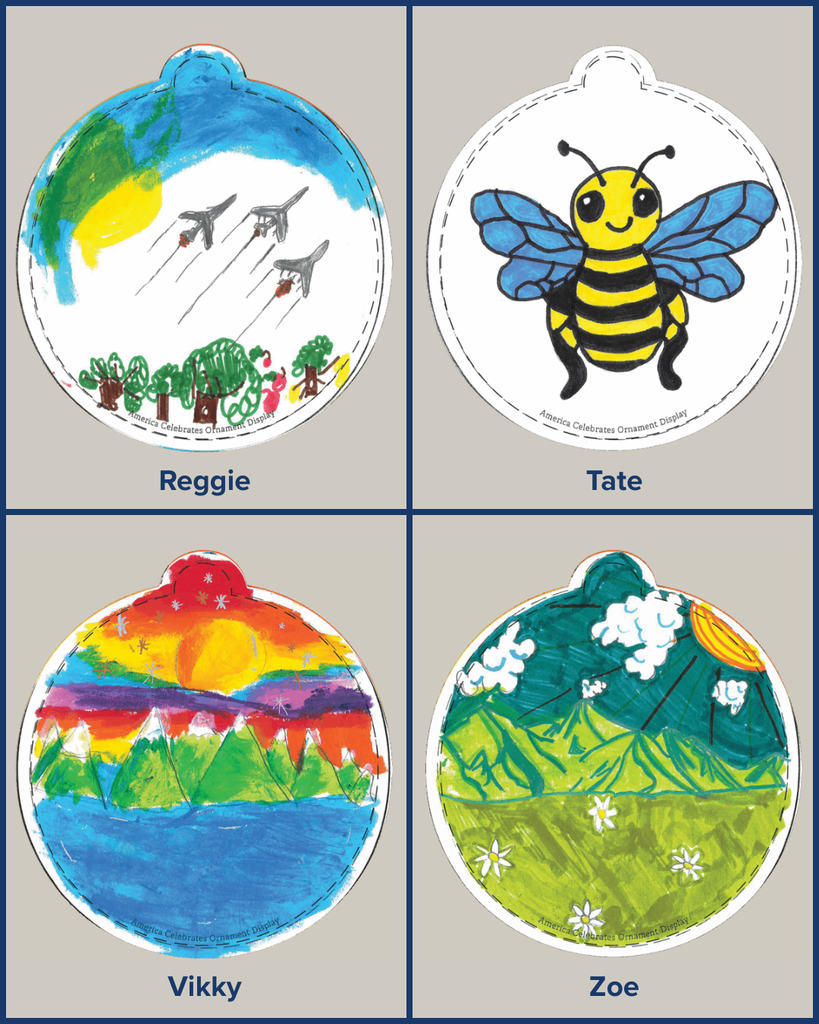 National Utah State Christmas Tree Ornaments Designed by Sunburst elementary students