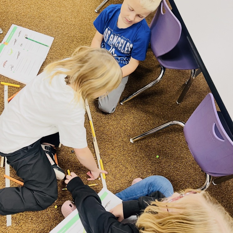 2nd graders learning about measurement 