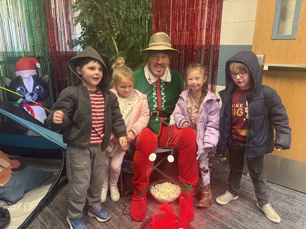 Mr. Nash dressed up as Pinky with some ASC kids