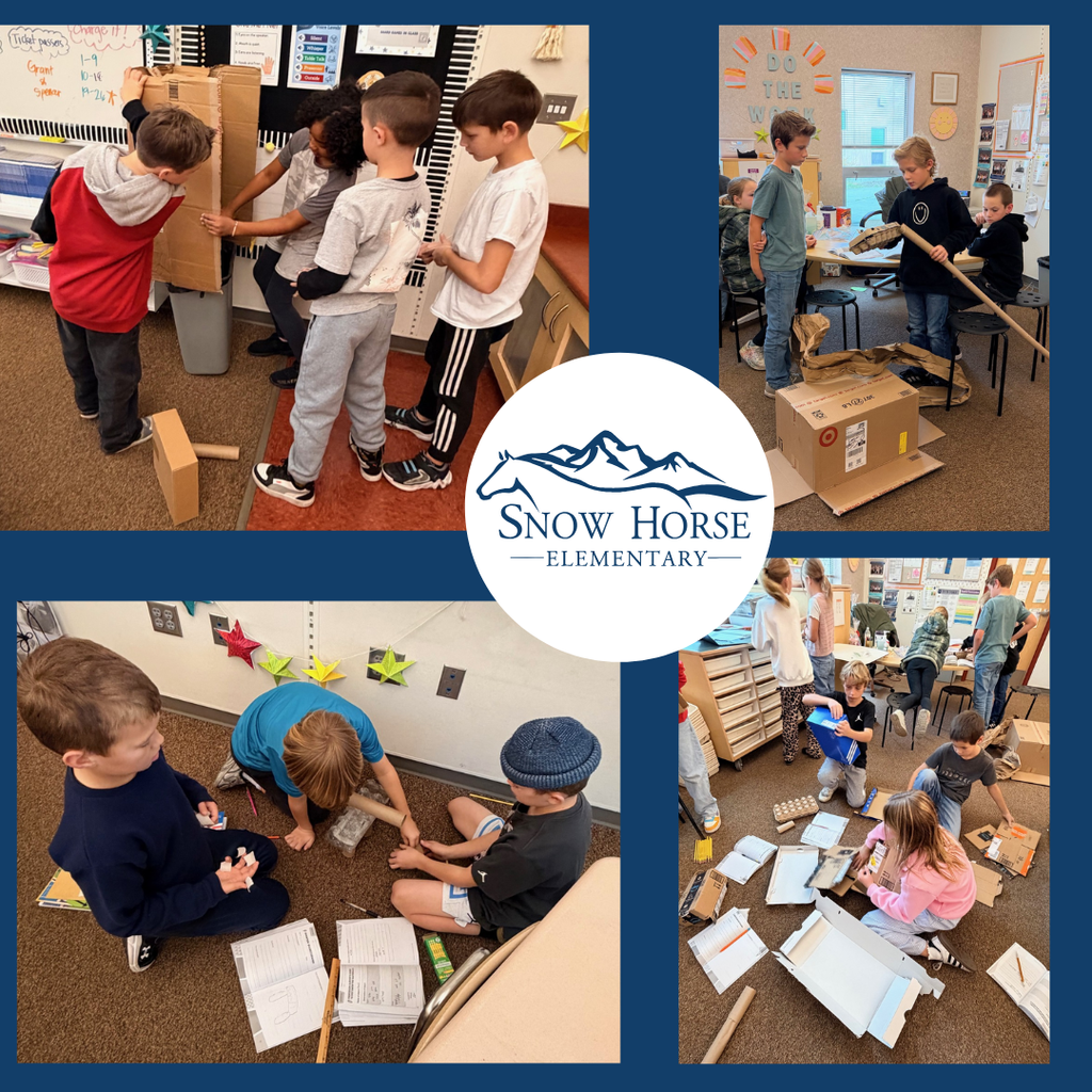 4th Graders working on their inventions