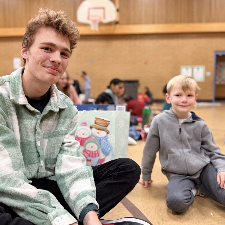 Students with their Christmas surprises!