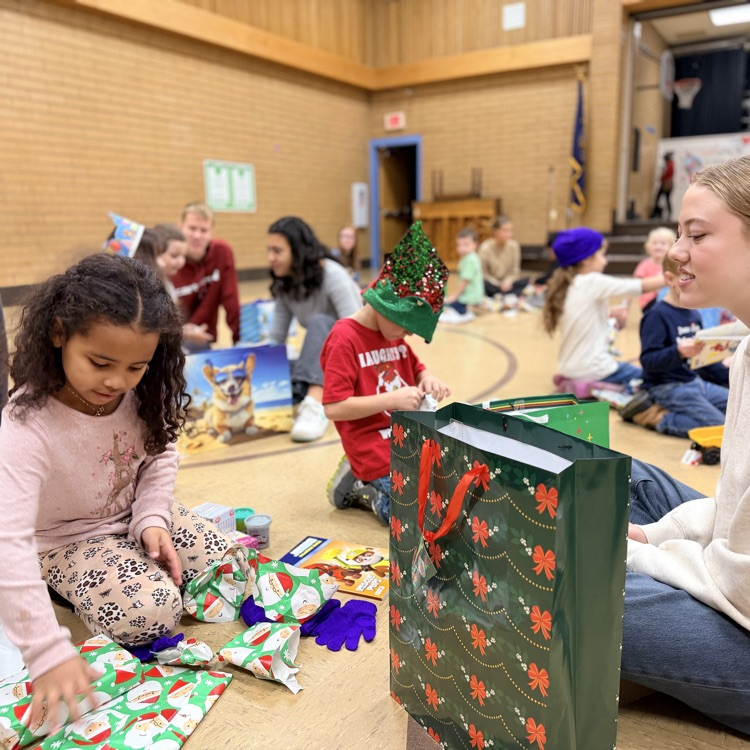 Students with their Christmas surprises!