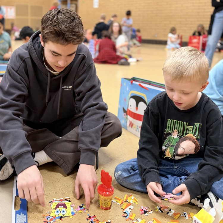 Students with their Christmas surprises!