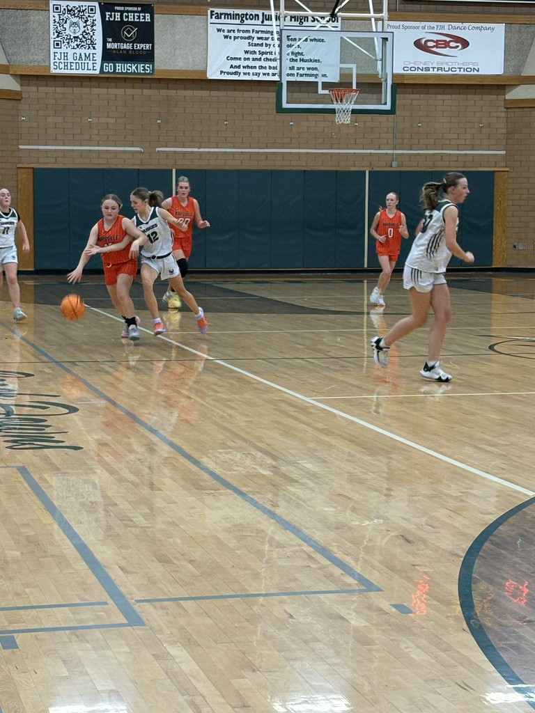 image of a girl dribbling a ball down the basketball court with another player trying to steal the ball.