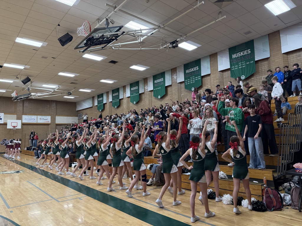 Student section cheering on our team.