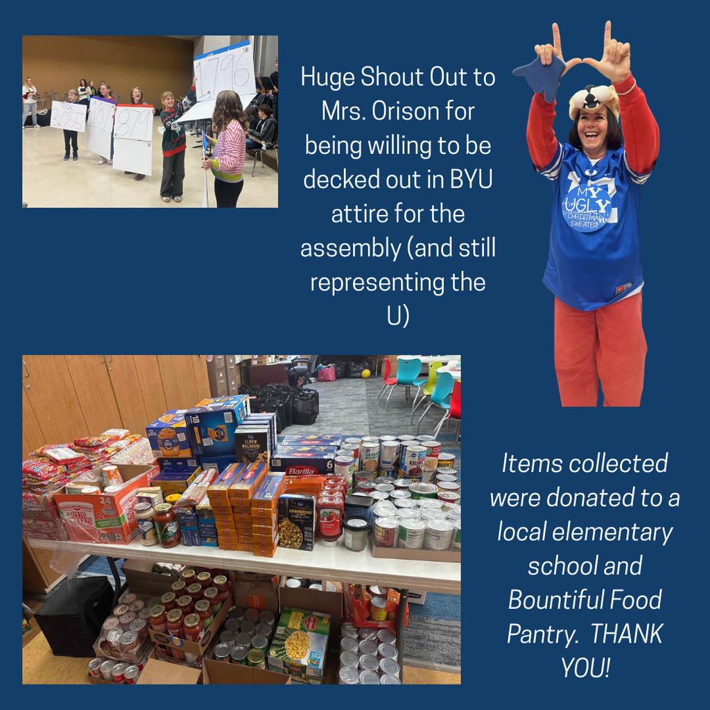 Picture of items donated to a. local elementary school 