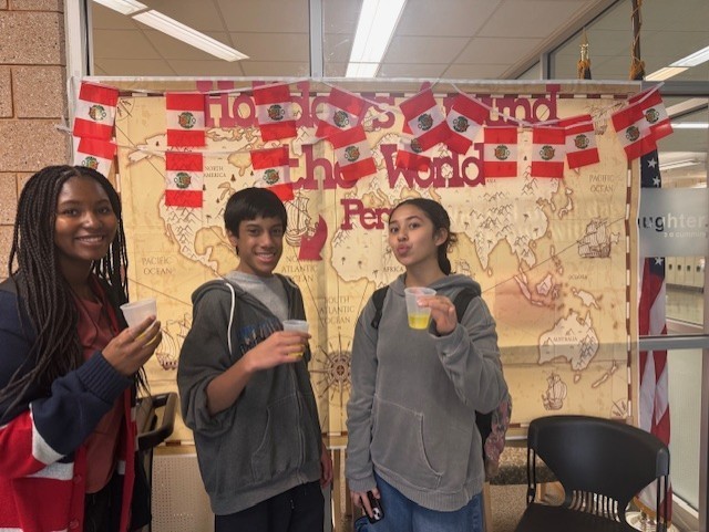 Students celebrate the holiday in Peru
