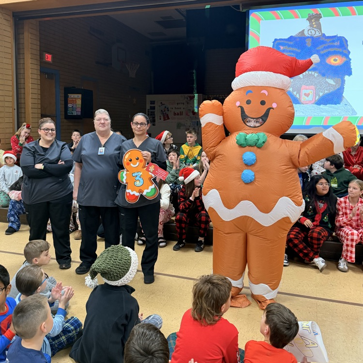 Third place winners and gingerbread man.