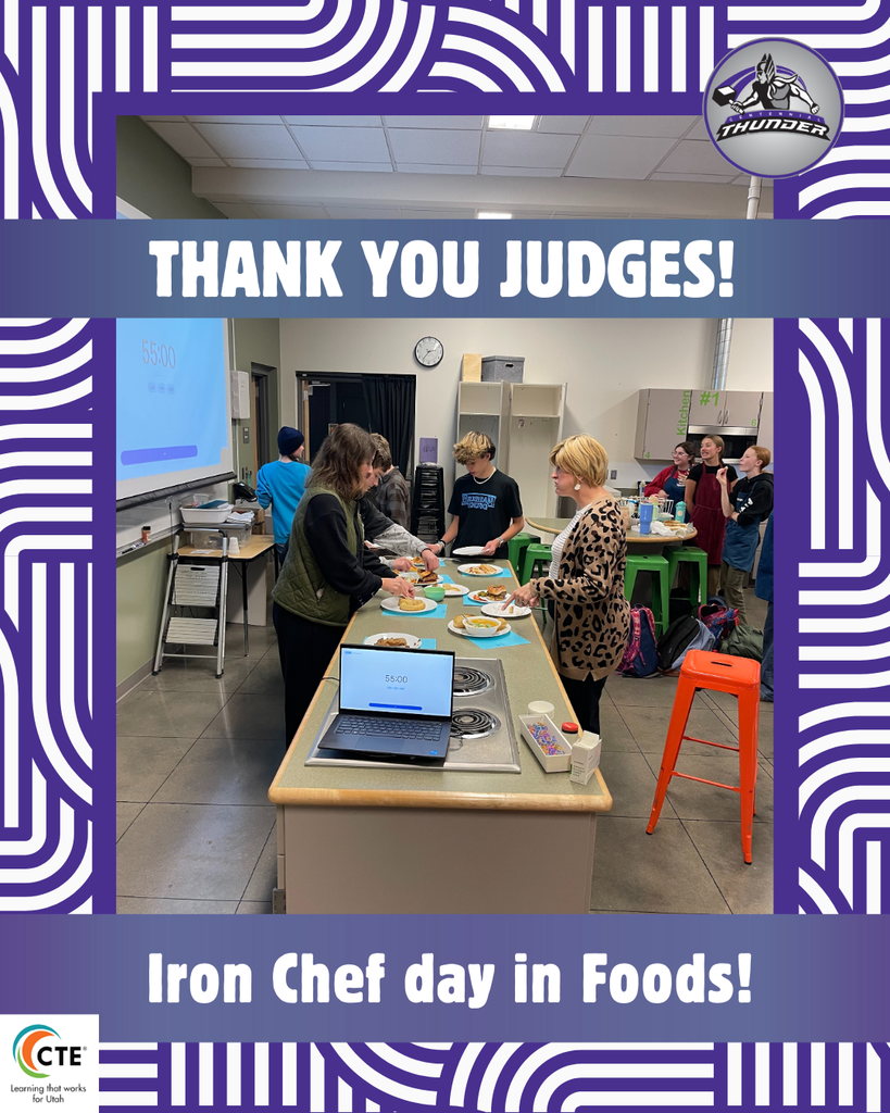 Thank you to judges in iron chef in foods class