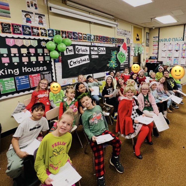 2nd graders after performing a readers theater