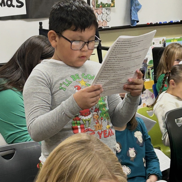2nd graders performing a readers theater