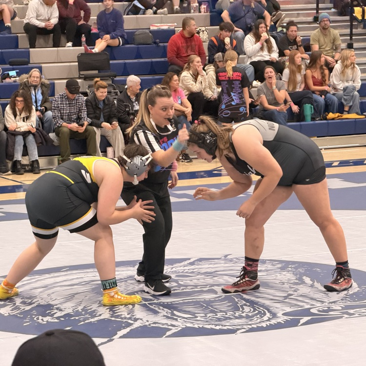 girls wrestling match about to begin