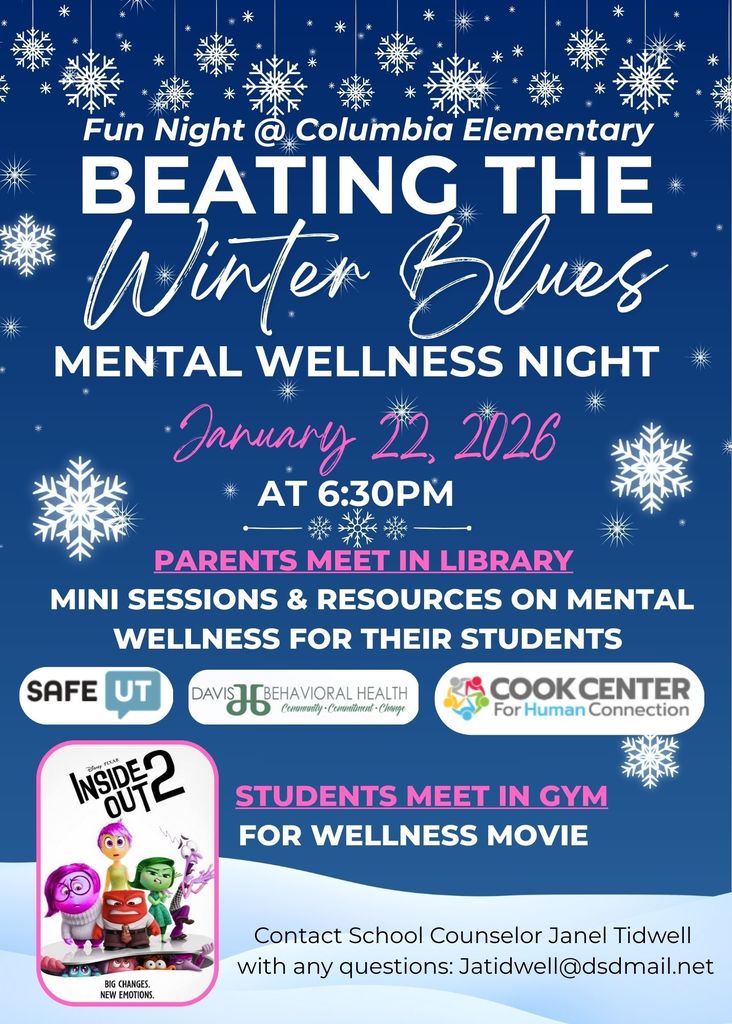 Flyer for Columbia Wellness Night