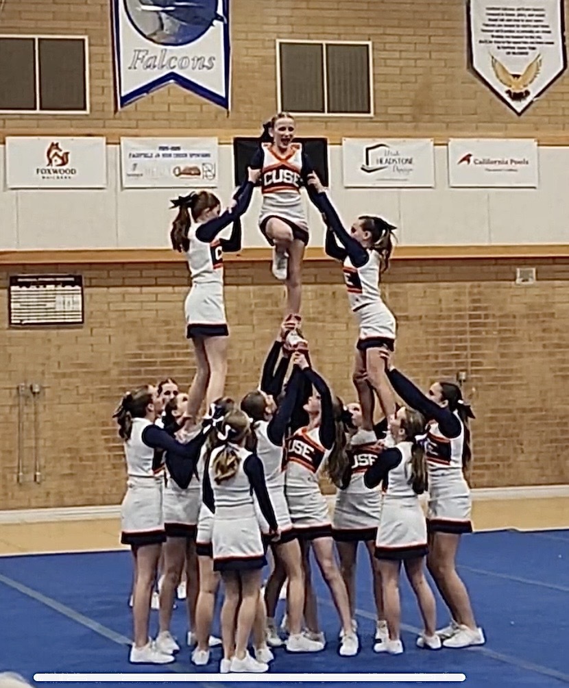 SJH cheer squad pyramid picture