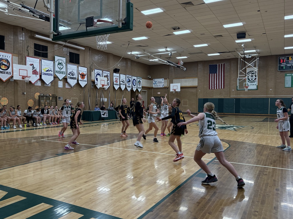 Girls playing basketball. 