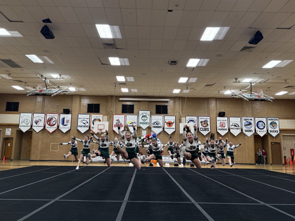 Cheer performing their Show routine 3