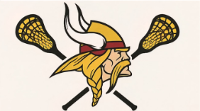 viking head with lacrosse nets