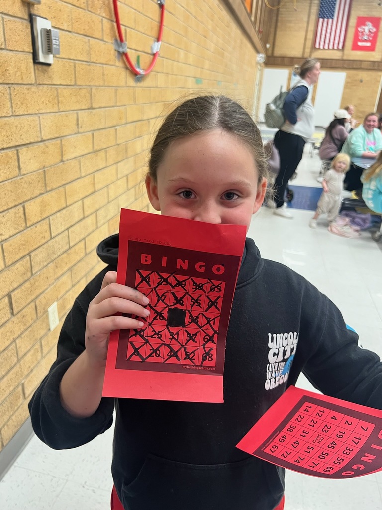 Student playing BINGO