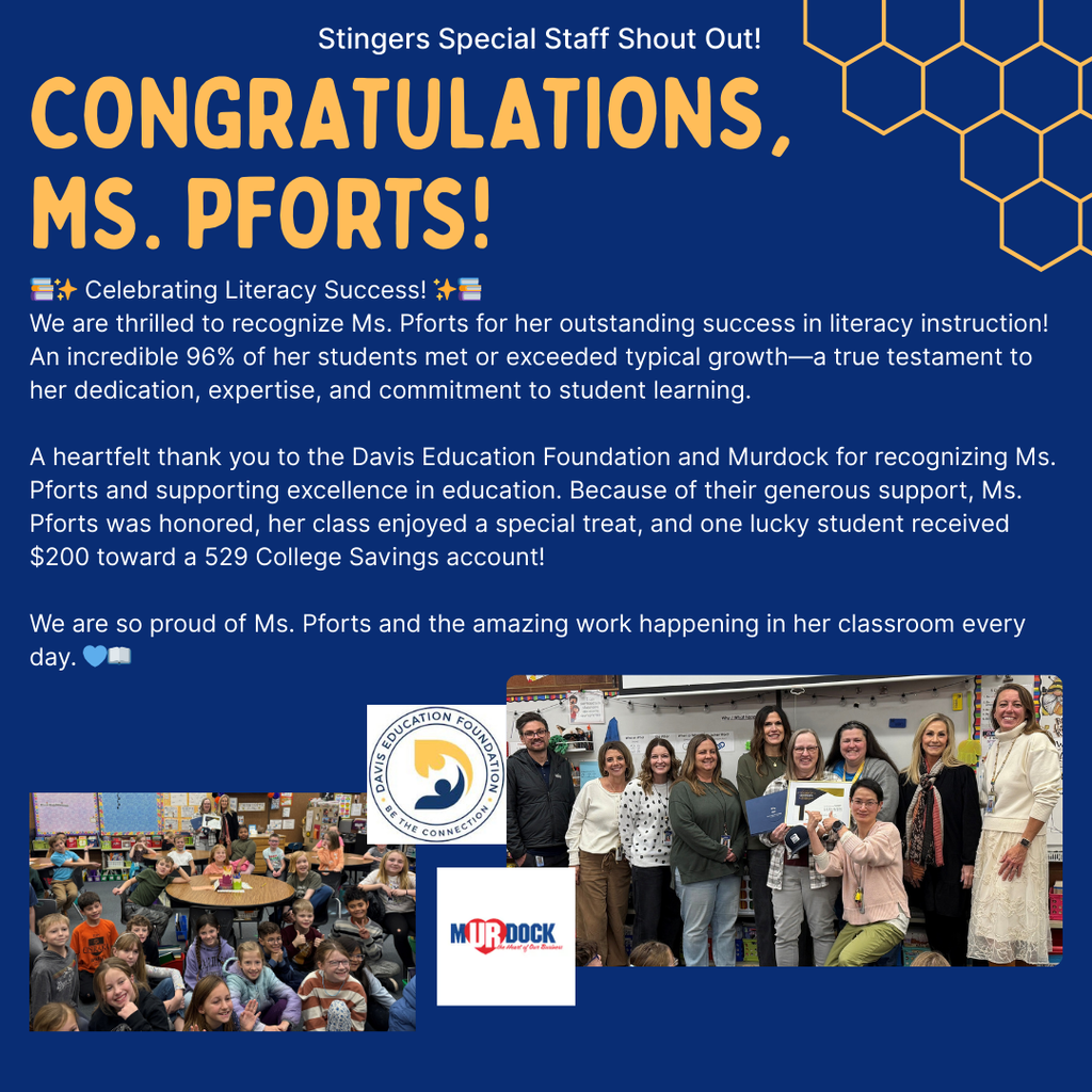 Special shout out to Ms. Pforts