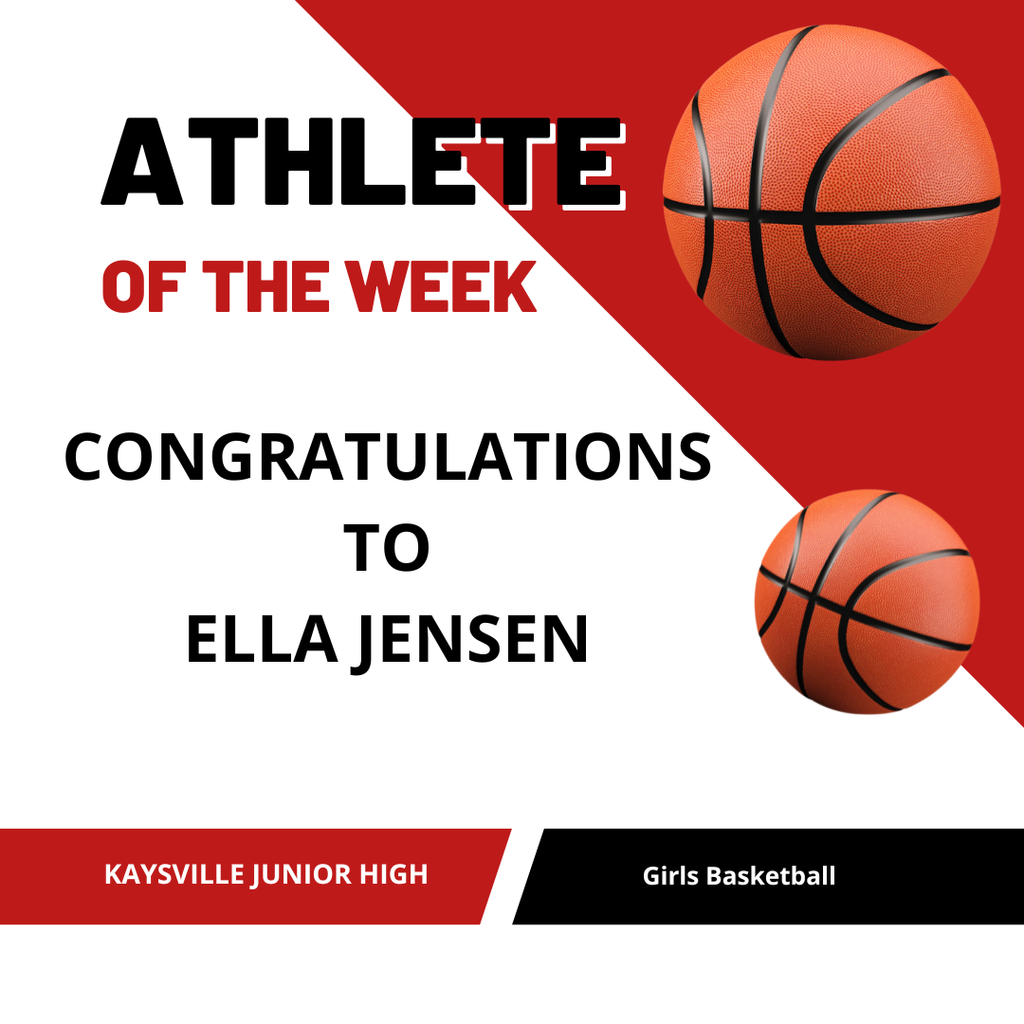 image of two basketballs athlete of the week congratulations to ella jensen kaysville junior high girls basketball