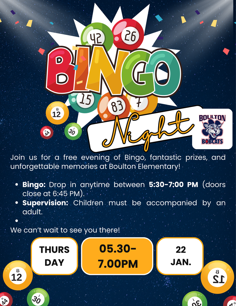 Graphic with the words Bingo Night and circles with numbers.