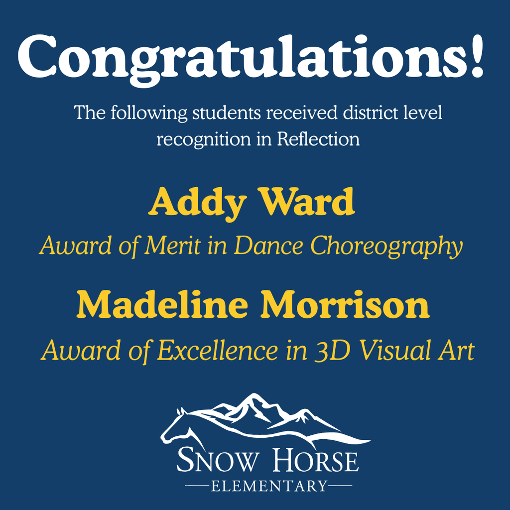 List of student winners from district reflections