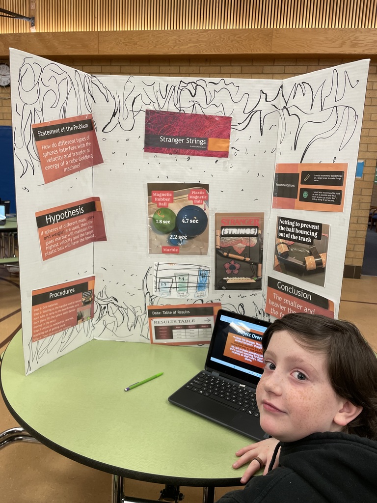 Some students still used the old science board displays which made it fun to visualize their experiement.