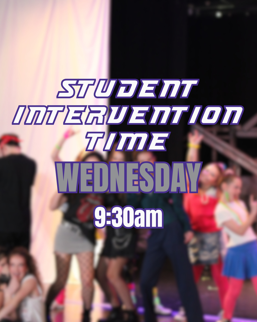 student intervention wednesday from 9:30 am