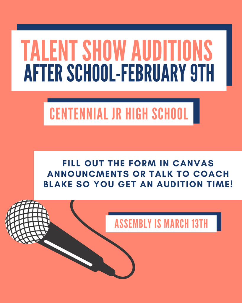 talent show auditions feb 9th after school talk to coach blake or sign up on canvas announcements