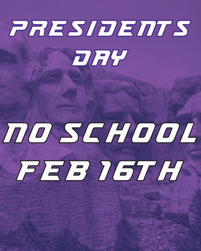 no school presidents day on feb 16th - mt rushmore on the background