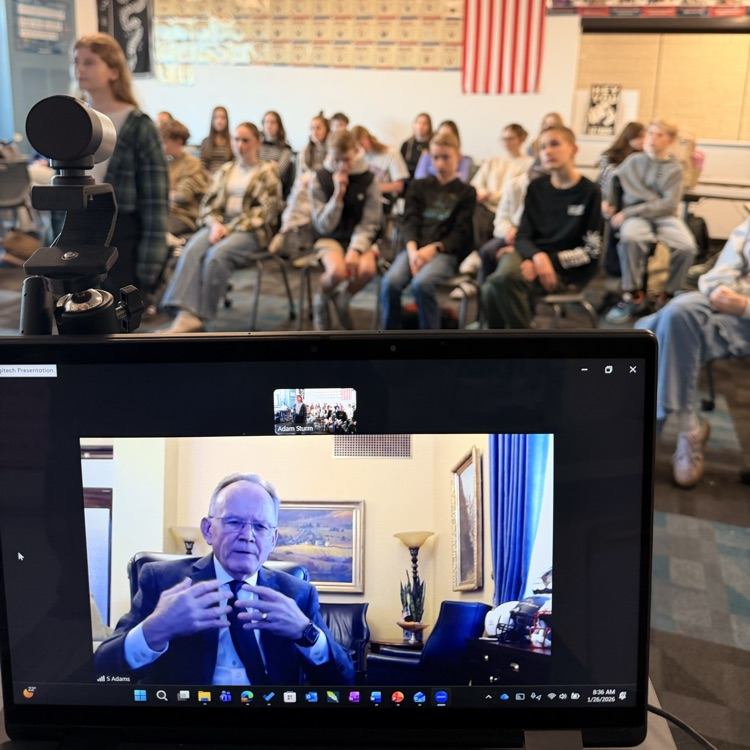 Zoom call with Senator Adams.