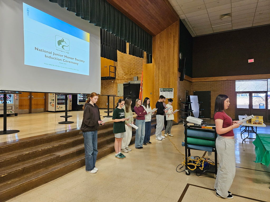 NHS officers speaking at induction ceremony. 