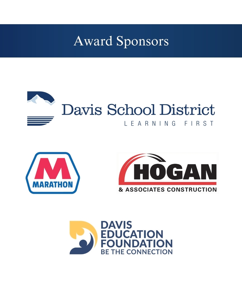 Best of Davis Award Sponsors: Davis School District: Learning First, Marathon Petroleum, Hogan & Associates Construction, and Davis Education Foundation: Be the Connection