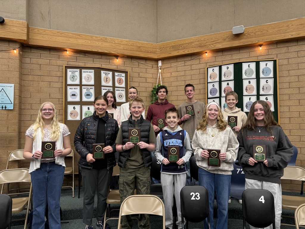 1st semester Citizenship/Leadership Awards recipients.