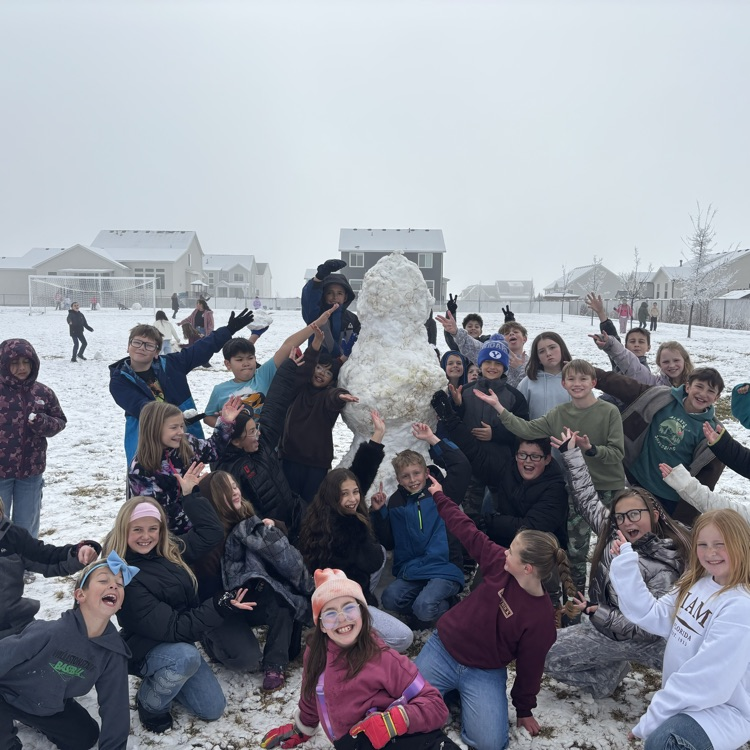 kids playing in the snow at recess