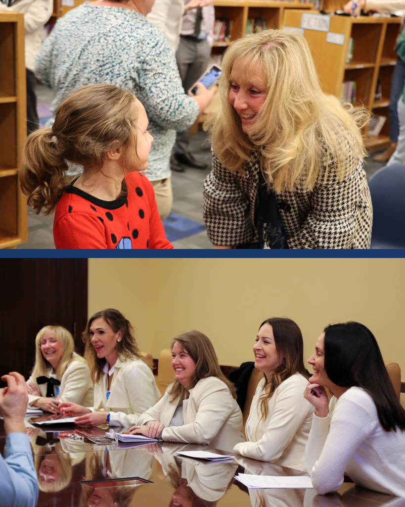 Two photos of Davis School Board Members doing work around the district. 