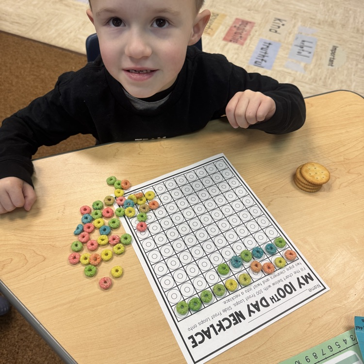 student practicing counting to 100