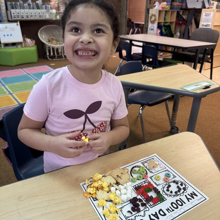 student practicing counting to 100