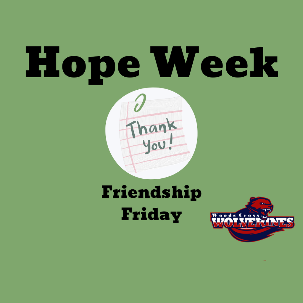 Hope Week, Thank You, Friendship Friday