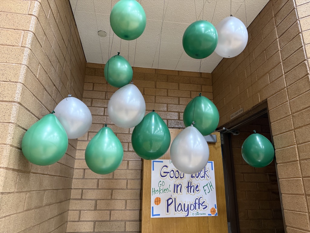 Girls’ locker room decorated for the playoff game.