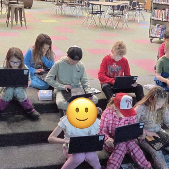 students learning about the Dewey decimal system