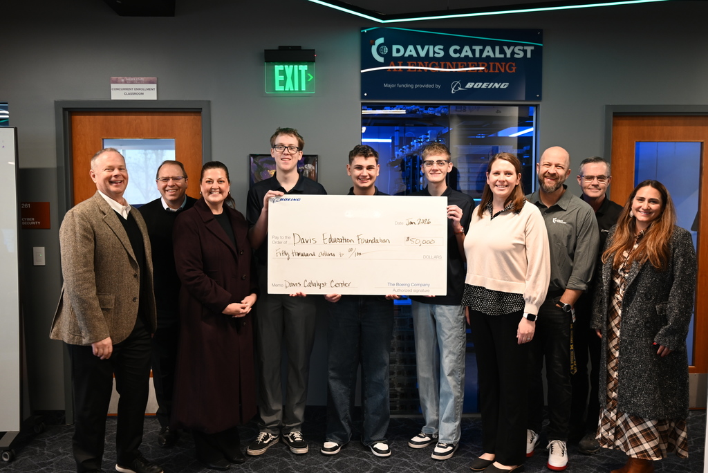 Boeing invests $50,000 in career-ready learning at the Davis Catalyst Center