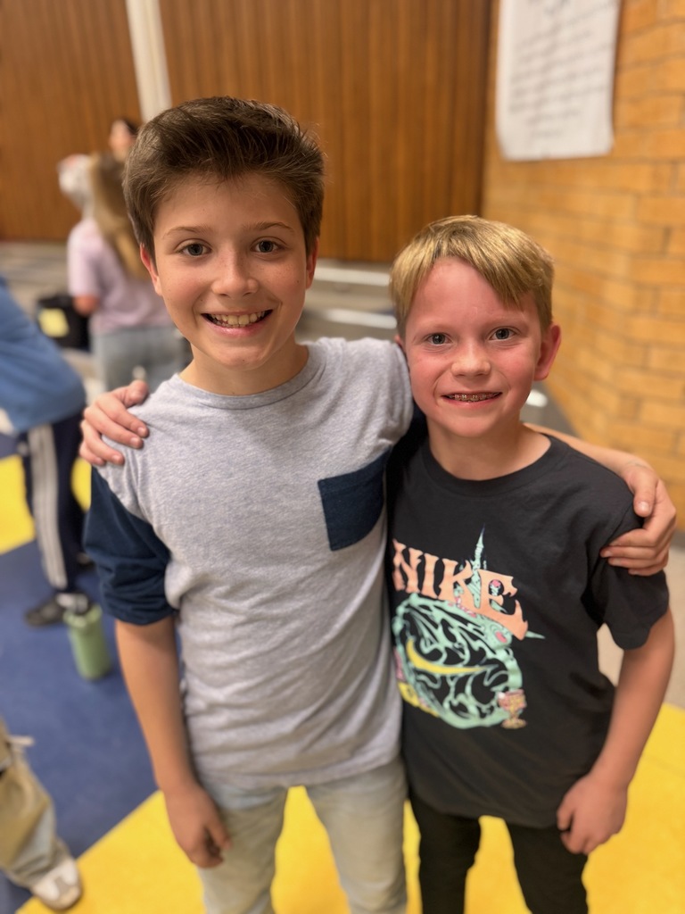 Smiling 6th grade boys