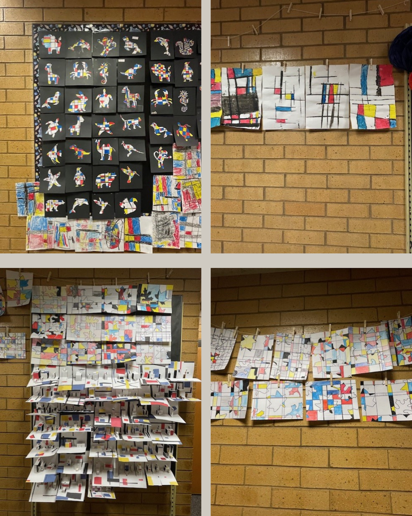 More Piet Mondrian art.