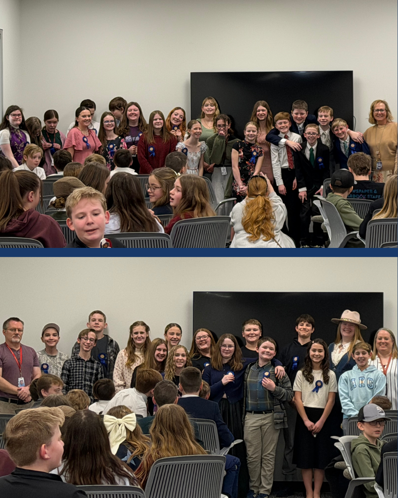 Group photos of the winners of the District Junior High DEEP National History Day Fair.