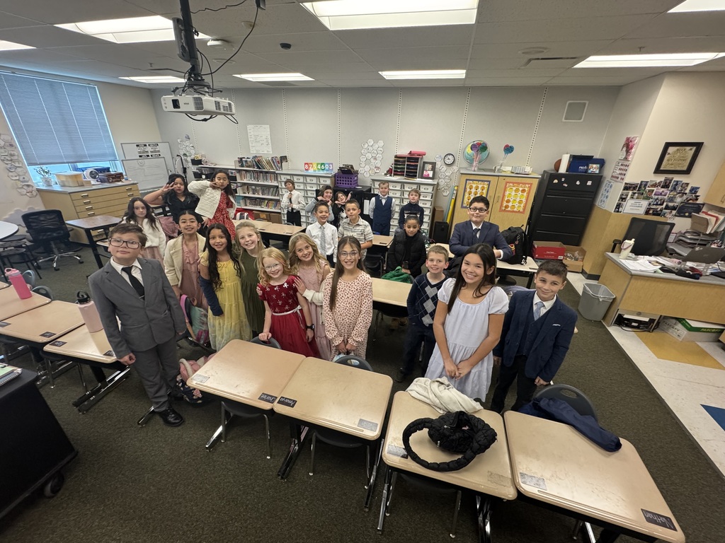 group of students dressed up for field trip